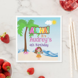 Aloha Luau Födelsedag Pappersservett
