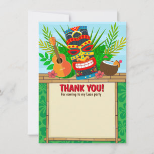 Aloha Luau Hawaiian Tropical Birthday Baby Shower Tack Kort