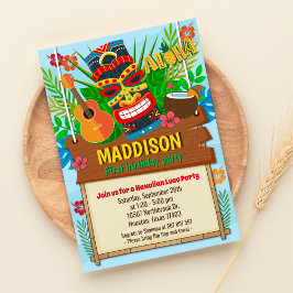 Aloha Luau Hawaiian Tropical Summer Birthday Inbjudningar