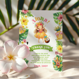 Aloha Luau Tropical födelsedagsfest Tack Kort