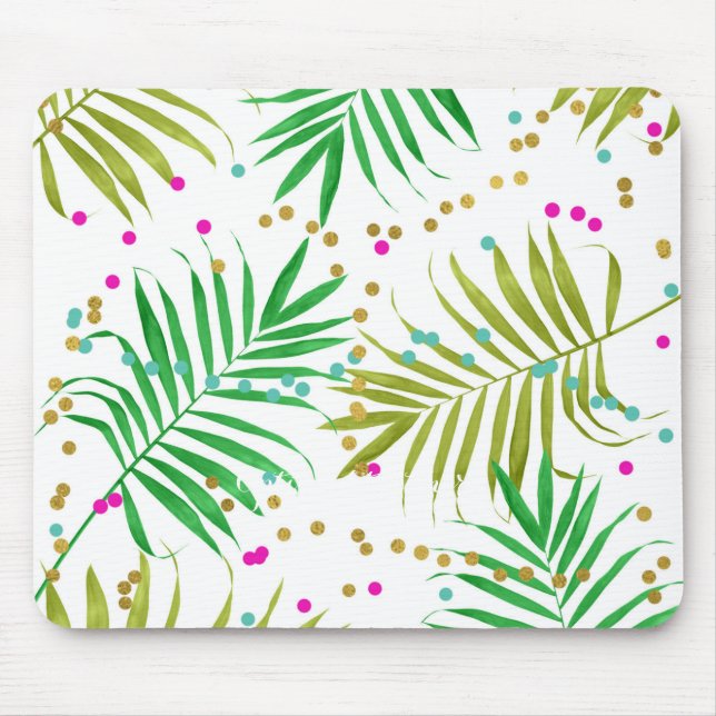 Aloha Luau Tropical Löv & Roligt Confetti Dots Musmatta (Framsidan)