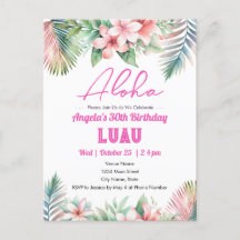 Aloha Luau Tropical Vuxen Birthday