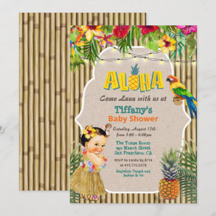 Aloha Luau Tropisk Baby Shower Inbjudan