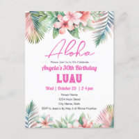 Aloha Luau Tropisk Vuxen Födelsedag