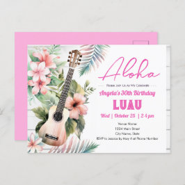 Aloha Luau ukulele Vuxen födelsedag Vykort
