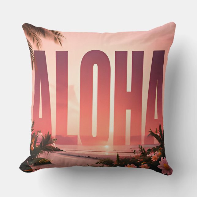Aloha Lyxiga Ö Editorial Grafikkollektion Kudde (Framsida)