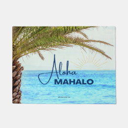 ALOHA MAHALO - Tropisk hawaiiansk dörrmatta