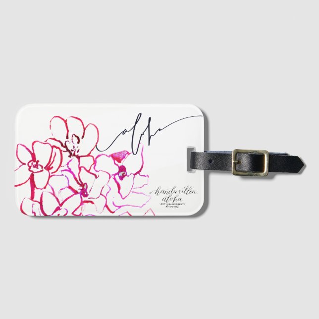 Aloha märkre för Orchidblommabagage Bagagebricka (Framsida horisontal)