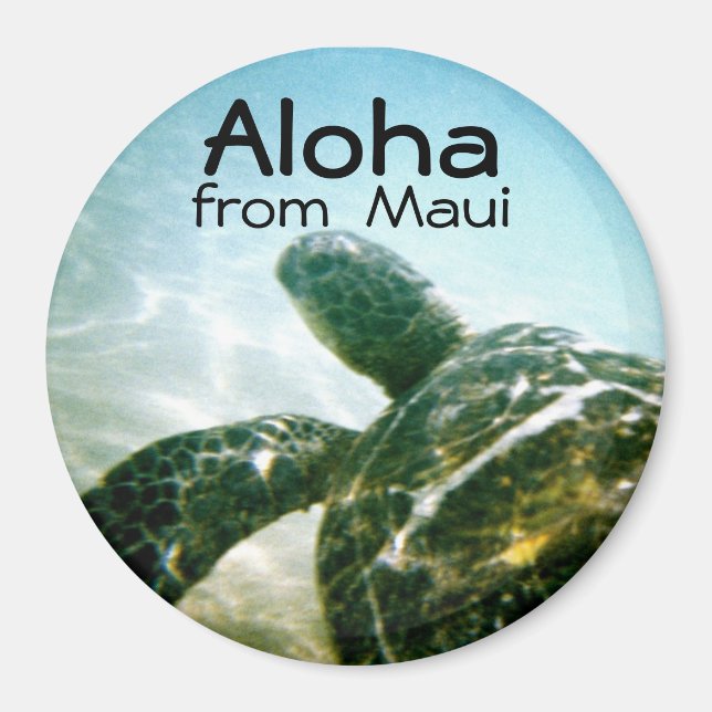 Aloha Maui Sea Turtle Magnet (Framsidan)