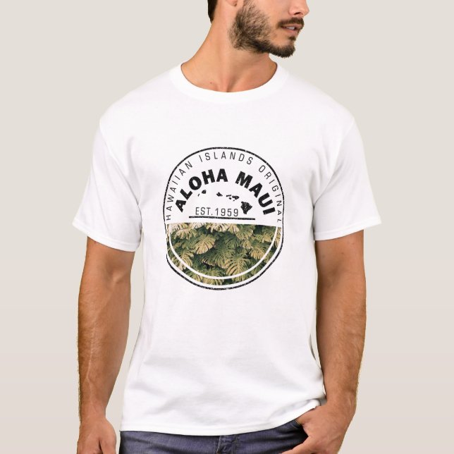 Aloha Maui stil 01 T Shirt (Framsida)