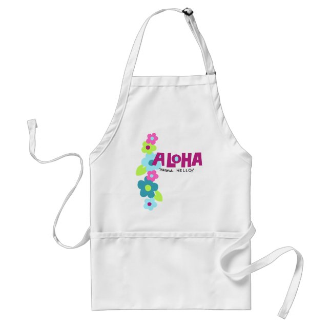 Aloha Means Hello kockens apron Förkläde (Framsidan)