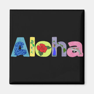 Aloha med bilder magnet