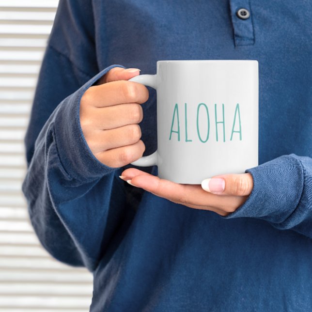 "ALOHA" Modern Farmhouse Coastal Stil Kaffemugg (Skapare uppladdad)