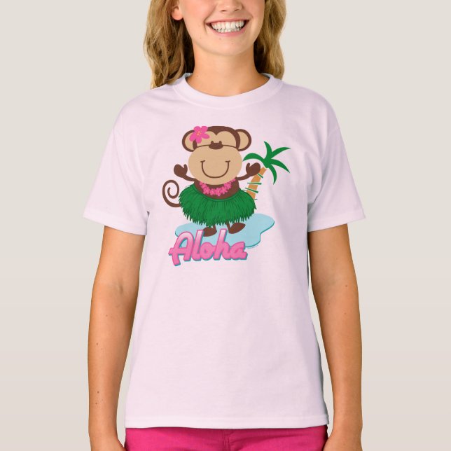 Aloha Monkey Shirt Tee Shirt (Framsida)