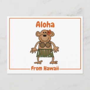 Aloha Monkey Vykort