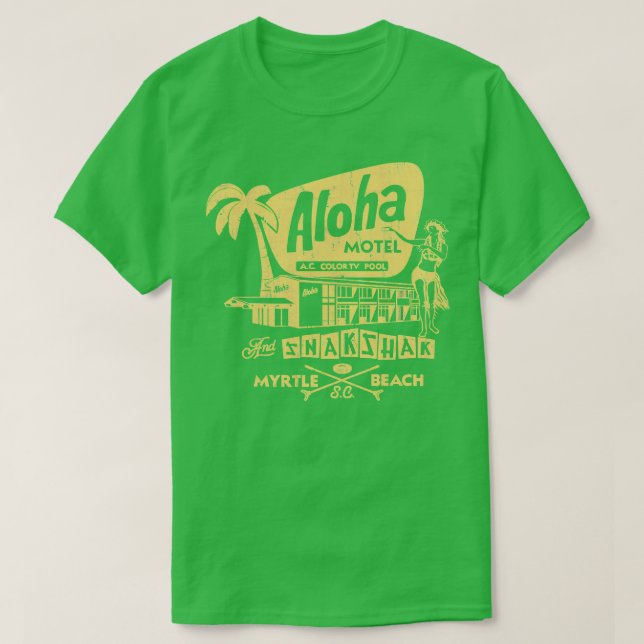 Aloha Motel Vintage TShirt T Shirt (Design framsida)