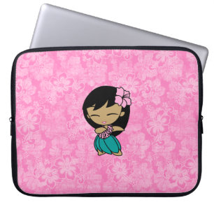Aloha Neoprene för hibiskus för honungHula flick Laptop Sleeve