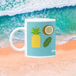 Aloha Nui Loa Hawaiian Pineapples and Coconuts Kaffemugg