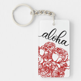 Aloha och Rosor Nyckelring