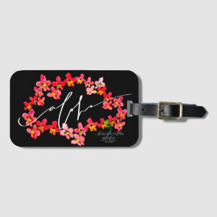Aloha Orchid Lei Luggage Taggar Bagagebricka