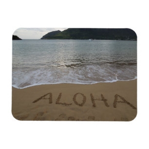 Aloha på stranden i Kauai Magnet