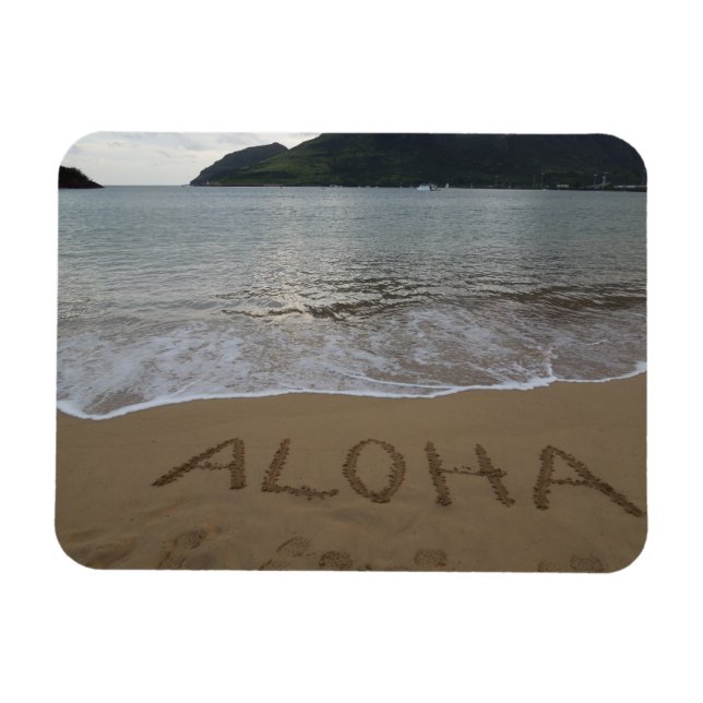 Aloha på stranden i Kauai Magnet (Horisontell)