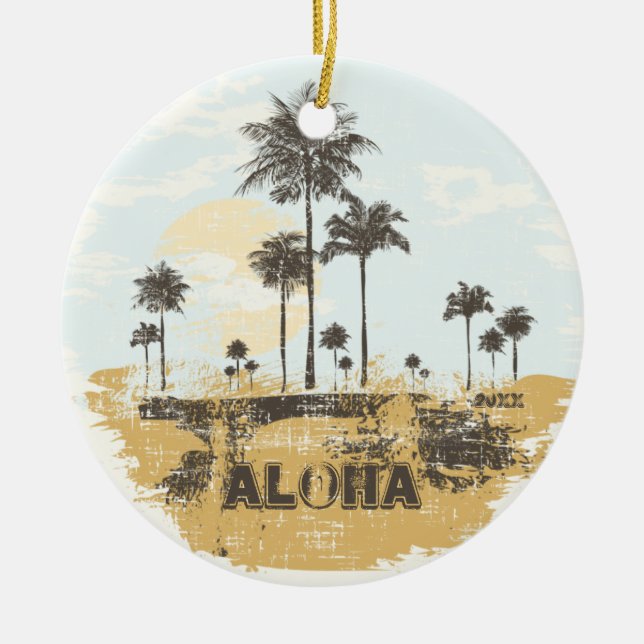 Aloha Palmer Tropisk Juldekoration (Framsidan)