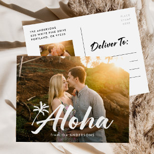 Aloha Palmträd 2 Foto Helg Vykort