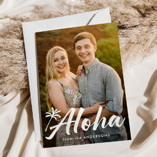 Aloha Palmträd Foto Julkort