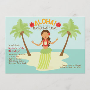 Aloha Party-inbjudan Inbjudningar