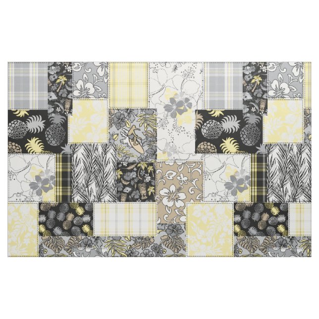 Aloha Patchwork Hawaiian Tropical Prints - Neutral Tyg (Fat Quarter)