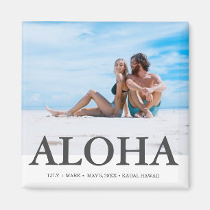 Aloha Photo Hawaii Bröllop spara datum Magnet