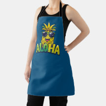 Aloha Pineale Collection Teal Apron