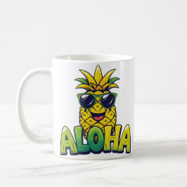 Aloha Pineale Collection Teal Coffee Mugg