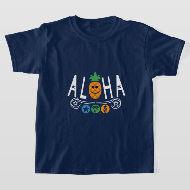Aloha Pineale Design - Bards grundläggande T-Shirt (Laydown)