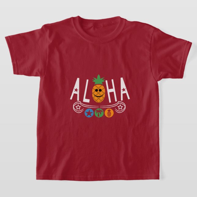 Aloha Pineale Design - Bards grundläggande T-Shirt (Laydown)
