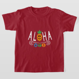 Aloha Pineale Design - Girls grundläggande T-Shirt