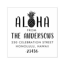 Aloha Pineapple Anpassningsbar Family Namn Returad Stämpel