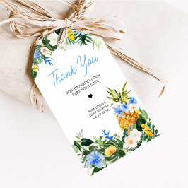 Aloha Pineapple Baby Shower Favor Tags Presentetikett