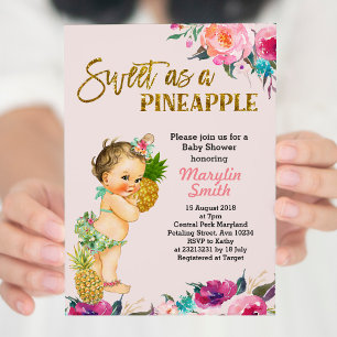 Aloha Pineapple Baby Shower-inbjudan Inbjudningar