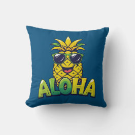 Aloha Pineapple Collection Teal Dekorativ kudde