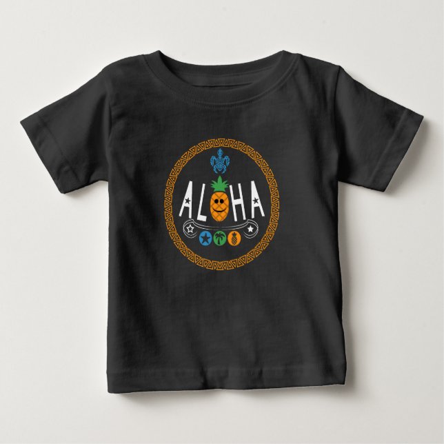 Aloha Pineapple Design - Baby Bra Jersey T-Shirt (Framsida)