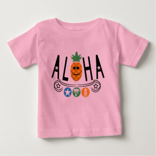Aloha Pineapple Design - Baby Bra Jersey T-Shirt