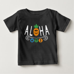 Aloha Pineapple Design - Baby Bra Jersey T-Shirt