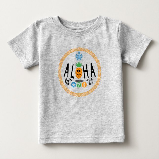 Aloha Pineapple Design - Baby Bra Jersey T-Shirt (Framsida)