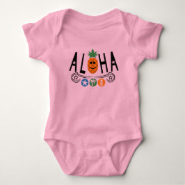 Aloha Pineapple Design - Baby Jersey Bodykostym T Shirt