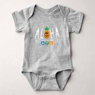 Aloha Pineapple Design - Baby Jersey Bodykostym T Shirt