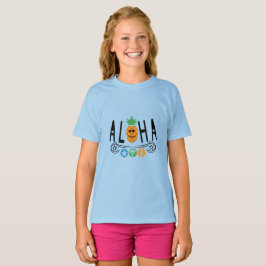 Aloha Pineapple Design - Flickor Grundläggande T-S T Shirt