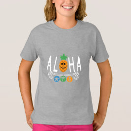 Aloha Pineapple Design - Flickor Grundläggande T-S T Shirt