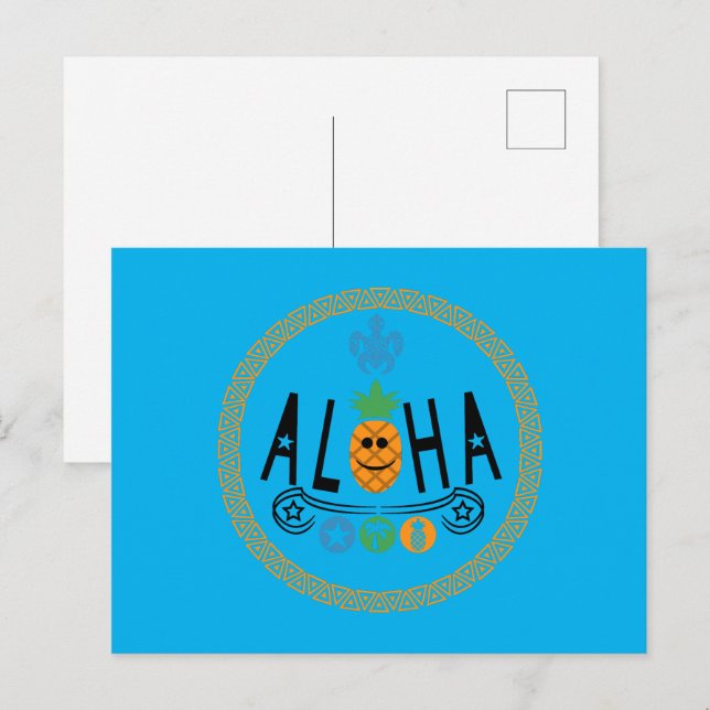 Aloha Pineapple Design - Standardvykort Vykort (Fram/baksida)